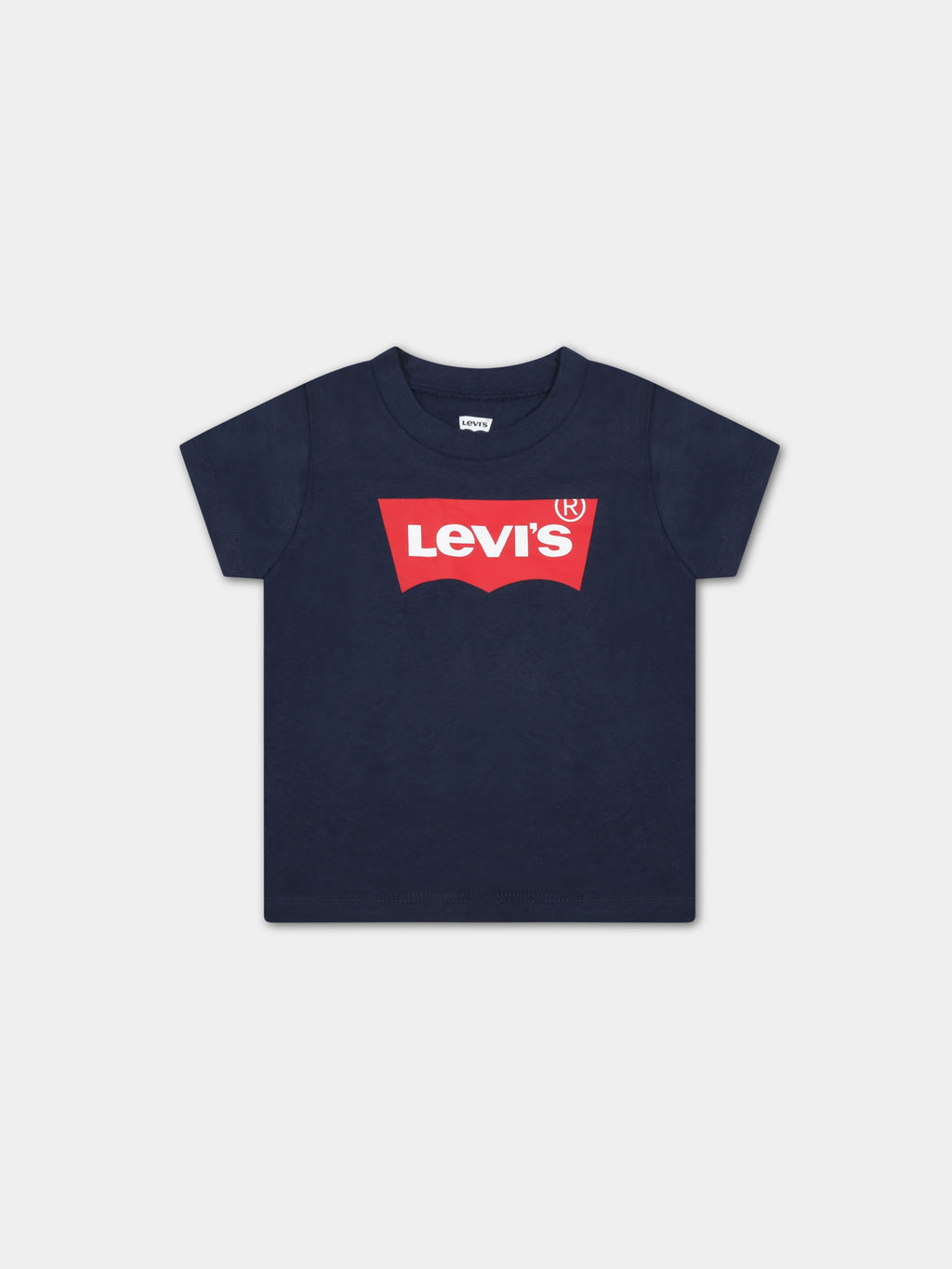 Blue T-shirt for babies with patch logo